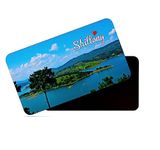 dhcrafts Rectangular Rubber Fridge Magnet/Magnetic Card Multicolor Meghalaya Shillong Design Pack of 1 (8.6cm x 5.4cm)