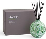 LAFCO New York Absolute Collection Reed Diffuser, Star Jasmine - 15 oz - Up to 1 Year Fragrance Life - Reusable, Hand Blown Glass Vessel - Nylon Reeds - Made in The USA