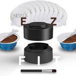 Nessus Reusable Vertuo Capsule Kit, [ALSeal EZ FIT] for Reusable Nespresso Pods with 150 Pcs Aluminum Foil Seal Lids, Holder, Brush, for Refilling Nespresso Vertuo Pods Reusable Vertuoline Pod