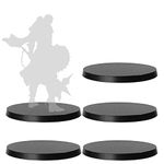 Evemodel 5Pcs 100mm ABS Round Base Plastic Bases for Figures or Miniatures for War Games Table Decoration (100mm)