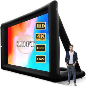 Heipigo 23 FT Inflatable Projector Screen Outdoor Inflatable Movie Screen Outdoor with Air Blower & Storage Bag,Front and Rear Projection for Backyard Movie Night,TV Football Games Screening