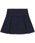 IZOD Girls' School Uniform Sensory-Friendly Pleated Scooter, Navy, 10