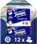 Tempo Facial Tissues, 12 Tissue Boxes, 100 Tissues per Box (1200 Tissues Total)