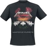 Metallica Men's Master of Puppets European Tour '86 BL_TS: L T-Shirt, Black (Black Black), Large (Size:Large)