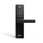 Godrej 'New Launch' Smart Lock | Neo Prime Digital Lock for Wooden Door | Fingerprint, PIN, RFID Card & Mechanical Key | 4 in 1 Access | Titanium Grey |3 Yrs Warranty | Free Installation