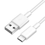 Vivo Original 80W Flash USB to Type C Mobile Data Charging Cable for Vivo V30/V29/V27/V25/V23e/V23 pro/V21 5G/Y200/Y18/Y258/Iqoo 12/Z9x/Neo 9 pro/9/Neo 7 pro/Z7/Z7S/Z6 Lite/Z6 44W/T1/T2/T3/T3x, White