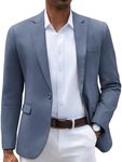 COOFANDY Mens Casual Blazer Slim Fit Sport Coats One Button Stylish Business Suit Jacket, Dusty Blue, 3X-Large