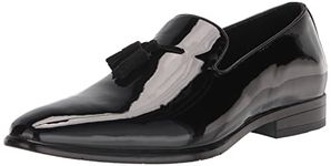 STACY ADAMS Men's, Tazewell Loafer, Black Patent, 10.5 Wide