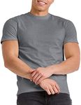 Hanes Comfortblend Standard Originals Lightweight, Crewneck T-Shirts for Men, Tri-Blend Tee, Tall Sizes, Slate Triblend, 2X Large