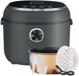 AMZCHEF Cuiseur de riz Mini cuiseur à riz 4L pour 5 personnes,cuiseur de riz électrique 860W, 8 tasses,7 fonctions de cuisson, panier vapeur,Préréglage et maintien au chaud,pot intérieur antiadhésif
