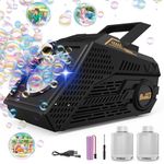 PANACARE Professional Bubble Machine with Battery Automatic Bubble Maker for Kids, 8000+ Bubbles per Minute with Bubble Solution Portable Bubble Blowing Toy Gift for Outdoor Birthday, Party, Wedding