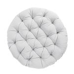 Sorra Home Papasan Cushion, 44 x 44 x 4, Angel Snow