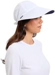 Solbari Reversible Ultra Wide Brim Cap UPF50 Sun Hat, White/Navy