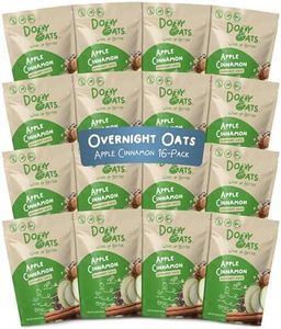 Dozy Oats Overnight Oatmeal Packets, Apple Cinnamon Multipack with Rolled Oats, Chia Seeds, Date Powder, and Dried Fruit. Gluten-Free, Natural Source of Protein and Fiber, 16-Pack