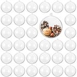 THE TWIDDLERS - 48 Clear Fillable Baubles for Christmas Tree Party Decorations Xmas DIY Art Decor and Crafts Ornaments - 8cm