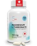 Live 5AM Magnesium L-Threonate 120 Caps | 2,000 mg Complex, 144 mg Elemental per 3 Caps, High-Absorption Chelated Threonate, Vegan, Gluten-Free, Easy-to-Swallow, Made in Canada