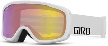 Giro Cruz Ski Goggles - Snowboard Goggles for Men, Women & Youth - Anti-Fog - OTG - White Wordmark Strap with Yellow Boost Lens