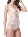 Athaelay Women Postpartum Belly Wrap Body Shaper Recovery Waist Tummy Belt Pelvis Support Band Maternity Girdles Bandit Shapewear Beige