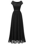 DRESSTELLS Black Formal Dresses for Women Maxi Dress for Women Dresses for Women 2022 Formal Dresses for Women Wedding Bridesmaid Dress Evening Gown Black L