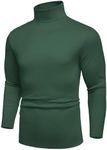 COOFANDY Men's Turtle Neck Shirts High Neck Mock Neck T Shirts Long Sleeve Slim Fit Sweater Casual Thermal Pullover