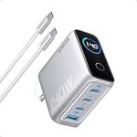 Anker Laptop Charger, 140W MAX USB C Charger, 4-Port Multi-Device Fast Charging, Advanced GaN Power Adapter, Intuitive Touch Controls, for MacBook, iPhone 17/16 Series, Samsung Galaxy, Pixel, and More