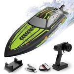 volantexrc RC Boat, Self Righting Remote Control Boat for Pools & Lakes, 2.4 GHZ 20+MPH RC Racing Boats with 2 Rechargeable Batteries for beginners or Adults (Green, 795-8)