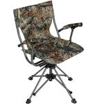 REDCAMP 360 Degree Swivel Camo Hunting Chair for Blinds, 4 Legs Folding Hunting Seats with Armrest Portable for Camping Backpacking Fishing, Support 220lbs