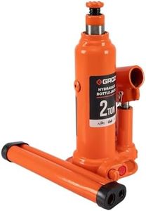 GROZ 2 Ton Hydraulic Bottle Jack with Load Limiting Device | Jack for Small Cars, Hatchbacks and Sedan| Car Jack Leak-Proof| Forged Base| Lifting Range: 175-339 mm| JACK/BT/2W/AMZ