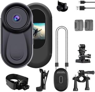 7JI Mini Action Camera, 360 Night Vision Action Body Cam 1080P, Thumb Size One-Click Filming Body Camera with 0.85" Wide Angle 120 Screen for Traveling, Pet Walking and Outdoors Activities