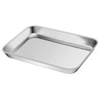 Mini Toaster Oven Tray Pan, P&P CHEF Stainless Steel Broiler Pan, Small Rectangle 9''x7''x1'', Non Toxic & Heavy Duty, Easy Clean & Dishwasher Safe