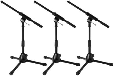 Ultimate Support JS-MCFB50 Low-Profile Mic Stand with Fixed-Length Boom W/Adjustable Height of 16" to 23" - 3 Pack