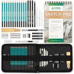 Professional Art Set - Drawing Sketching and Charcoal Pencils Drawing Pad Kneaded Eraser and More! Art Supplies for Kids Teens and Adults Ultimate Art Kit