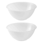 ANGIX 15cm Plastic Mixing Bowls, Microwave and Dishwasher Safe Multipurpose Kitchen Serving Bowl for Mixing & Serving Fruit, Vegetables and Salad (2)