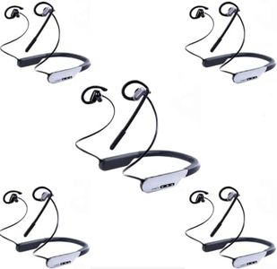 SYNCO Xtalk S5 Wireless Intercom Headset System 820ft 250m 2.4G AI Noise Cancellation,Full-Duplex 10 Hours 88g Duel-Mode for Work and Life Neckband Design for Wedding Gym Outdoor Sports (S5/5-Person)