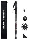 JAMUNESH ENTERPRISE Trekking Poles - Anti Shock Collapsible Hiking Poles, Hiking Sticks, Lightweight Aluminum Foldable Trekking Walking Sticks for Seniors Women Men (Black Trekking Poles Pack of 1)