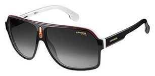 Carrera Men's Ca1001s Aviator Sunglasses, Black White/Dark Gray Gradient, 62 mm