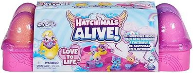 HATCHIMALS Alive, Egg Carton Toy with 5 Mini Figures in Self-Hatching Eggs, 11 Accessories, Kids’ Toys for Girls and Boys Aged 3 and up