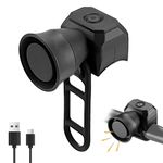 Rppiup Bike Horn, 120bd Electric Bicycle Bell with 5 Sound Modes, USB Rechargeable Bike Bell with Silicone Bandage, Ipx4 Waterproof Bike Bell Adult for Mountain Bikes, Racing Bikes, Kids Bikes