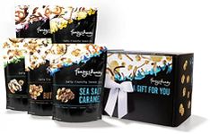 Funky Chunky Gourmet Popcorn Sampler Variety Pack with all 5 flavors: Sea Salt Caramel, Nutty Choco Pop, Peanut Butter Cup, Chip Zel Pop, and Chocolate Pretzel, 2 oz (5 Bags)