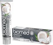Biomed Superwhite 97% Natural Whitening Toothpaste | Enamel Strengthening | Coconut Flavour, Vegan, SLES Free 100g