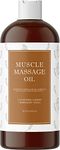 Sore Muscle Massage Oil for Body - Relaxing Massage Oil for Massage Therapy with Lavender and Rosemary Oils for Muscle Relief - Gentle Warming Massage Oil for Sore Muscles for Pro or Home Use (16oz)