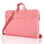 Voova Laptop Bag 17 17.3 inch, Waterproof Laptop Case Sleeve with Shoulder Straps, Computer Briefcase Cover Compatible with MacBook/Acer/Asus/Dell for women ladies& Girls boys -Pink