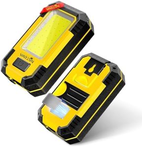 Warsun KS-08 Portable LED Rechargeable Work Light,Magnetic Base & Hanging Hook,30W 1200Lumens Super Bright,5000K,for Car Repairing, Camping,Hiking, Backpacking, Fishing, Hurricane,Emer, Yellow