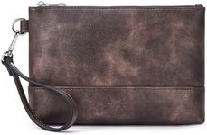 CLUCI Womens Wallet Large Capacity Leather Wristlet Clutch Zipper Purse Slim Ladies Travel Credit Card Holder Phone Organizer coffee