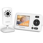 HelloBaby Baby Monitor,Upgrade Video Baby Monitor with Camera and Night Vision, 8 Languages,ECO Mode, No WiFi for Privacy,2X Zoom,Alarm Function