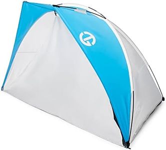Tahoe Gear Cruz Bay Summer Sun Shelter and Beach Shade Tent Canopy, Blue & White