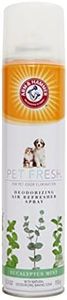 Arm & Hammer For Pets Fresh Deodorizing Aerosol Air Refresher Spray |5.3 oz Eucalyptus Pet Odor Eliminator Spray with Natural Deodorizing Baking Soda |Refreshing Odor Eliminating Spray for Pet Odors