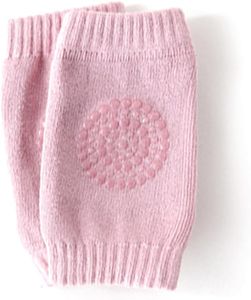 1 Pair Baby Knee Pads for Crawling, Breathable Infant Toddler Knee Pads with Anti-Slip 0-4 Years Unisex Baby Knee Protectors Elastic Leg Warmers Protective Cover for Knees Elbows Legs (Pink)