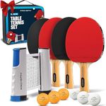 PRO SPIN Table Tennis Set | All-in-One 2-Player Kit | Portable Table Tennis Net, Premium Table Tennis Bats and Balls | Play Ping Pong on Dining Table or Any Table| Great Gift, Fun Table Game for Kids