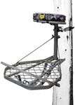 Hawk Helium Pro Hang-On Stable Noise-Free Lightweight Aluminum Big Game Bow Hunting Tree Stand with 24" x 30" Platform & 16" x 10" Pressure Relieving Memory Foam Seat